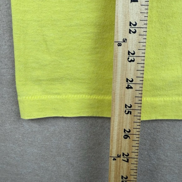 Vintage Screen Stars T-shirt‎ Mens L Yellow 1987 Country Run Graphics 80s SS USA - Picture 8 of 10
